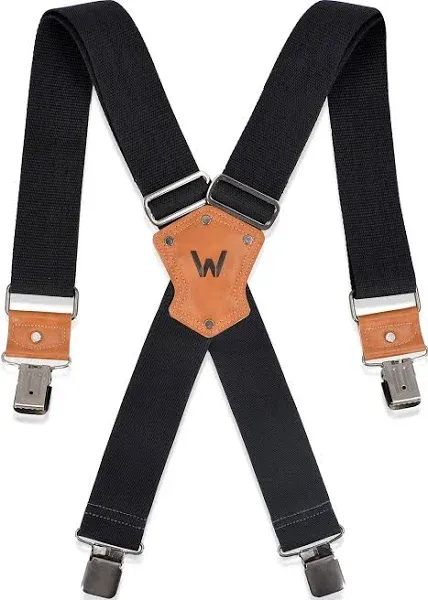 Side-Hooked Work suspenders, 2Inch Full-Elastic Heavy duty suspenders, Suspen...