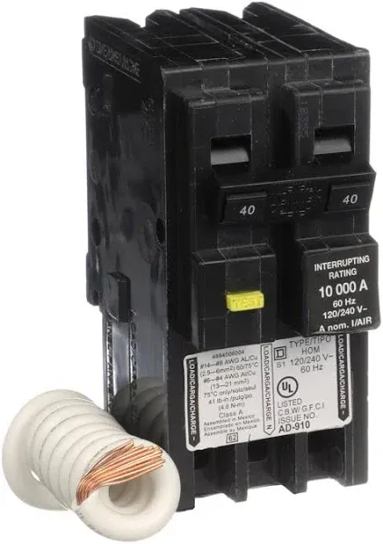 Square D Homeline 40 Amp 2-Pole GFCI Circuit Breaker