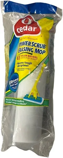 O-Cedar Power Scrub Erasing Replacement 8.5 Roller Mop Head Refill NEW