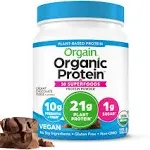 Orgain Organic Protein Protein Powder, Creamy Chocolate Fudge Flavored - 18 oz