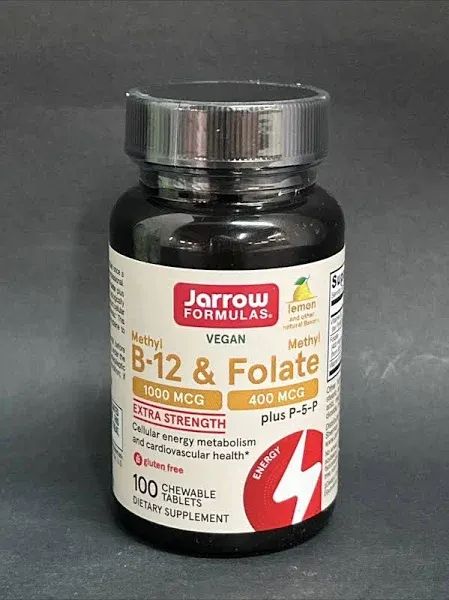 Jarrow Formulas - Methyl B-12 & Methyl Folate Cherry - 60 Lozenges