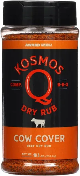 Kosmos Q Cow Cover Dry BBQ Rub and Seasonings 10.5 Oz Easy To Use Shelf -Stable