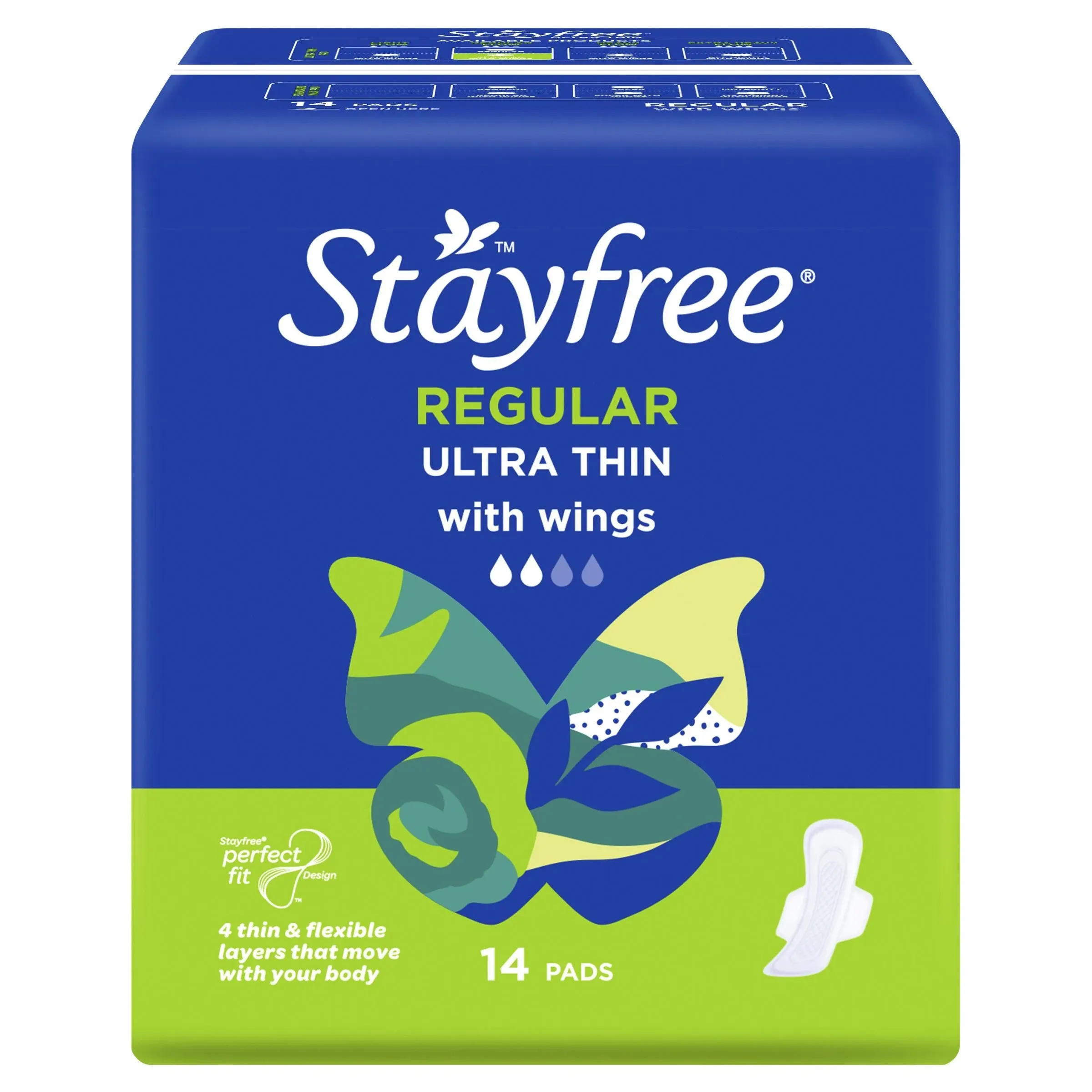 Stayfree Ultra Thin Regular Pads with Wings