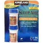 Kirkland Signature Sleep Aid Doxylamine Succinate 25 Mg, 2 pack (192 Tablets) 