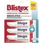 Blistex Medicated Lip Ointment - 3 pack, 0.21 oz tubes