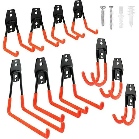 Valuemax Garage Hooks Heavy Duty Steel Garage Storage Hooks And, 10 Pack