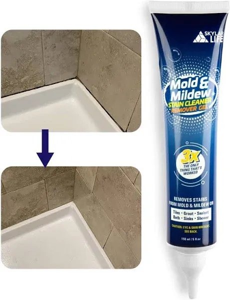 Skylarlife Home Mold & Mildew Remover Gel Stain Remover Cleaner Wall Mold Cleaner for Tiles Grout Sealant Bath Sinks Showers