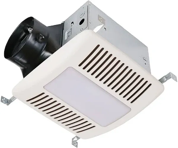 Haier Bathroom Exhaust Fan with 4000K LED Lights, 140 CFM, 10W Bathroom Vent Fan with 3 Speed Exhaust Control, 0.4 Sones Quiet Bathroom Fan for Home, HVI Listed, White