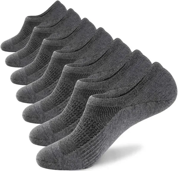 WANDER No Show Socks Mens 7/8 Pair Cotton Thin Non Slip Low Cut Men Invisible Sock 6-8/9-11/12-14