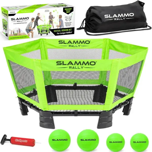 GoSports Slammo Rally - Vertical Net for Longer Rallies - Choose Original or Hardcourt Roundnet Game Set