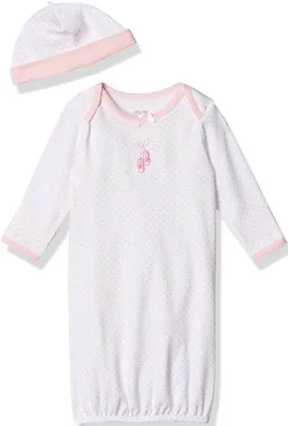 Little Me Baby Girls' 2-Piece Nightgown and Cap Set