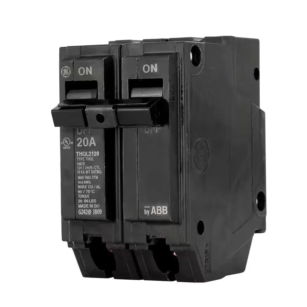 GE THQB2120 Circuit Breaker, 20A, Bolt On, 120/240V, 2P