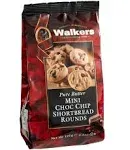 Walker's Shortbread Mini Chocolate Chip Cookies, Pure Butter Shortbread Cookies, 4.4 Oz (Pack of 6)