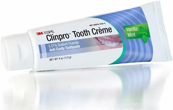 3m Clinpro Tooth Creme 0.21% Sodium Fluoride Anti Cavity Toothpaste Vanilla Mint