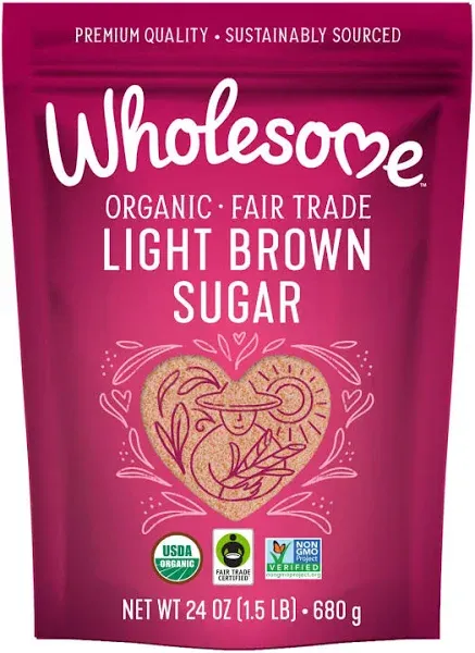 Wholesome Sweeteners Organic Light Brown Sugar - 24 oz bag