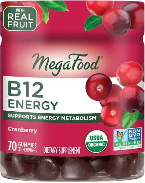 MegaFood B12 Energy Gummies Cranberry