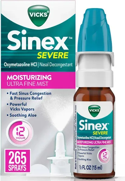 Sinex Severe, Moisturizing Ultra Fine Mist Exp- 12/2024