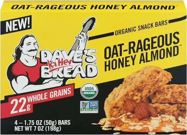 Dave's Killer Bread Organic Oat Rageous Honey Almond Snack Bars (1.7 oz, 4 ct)