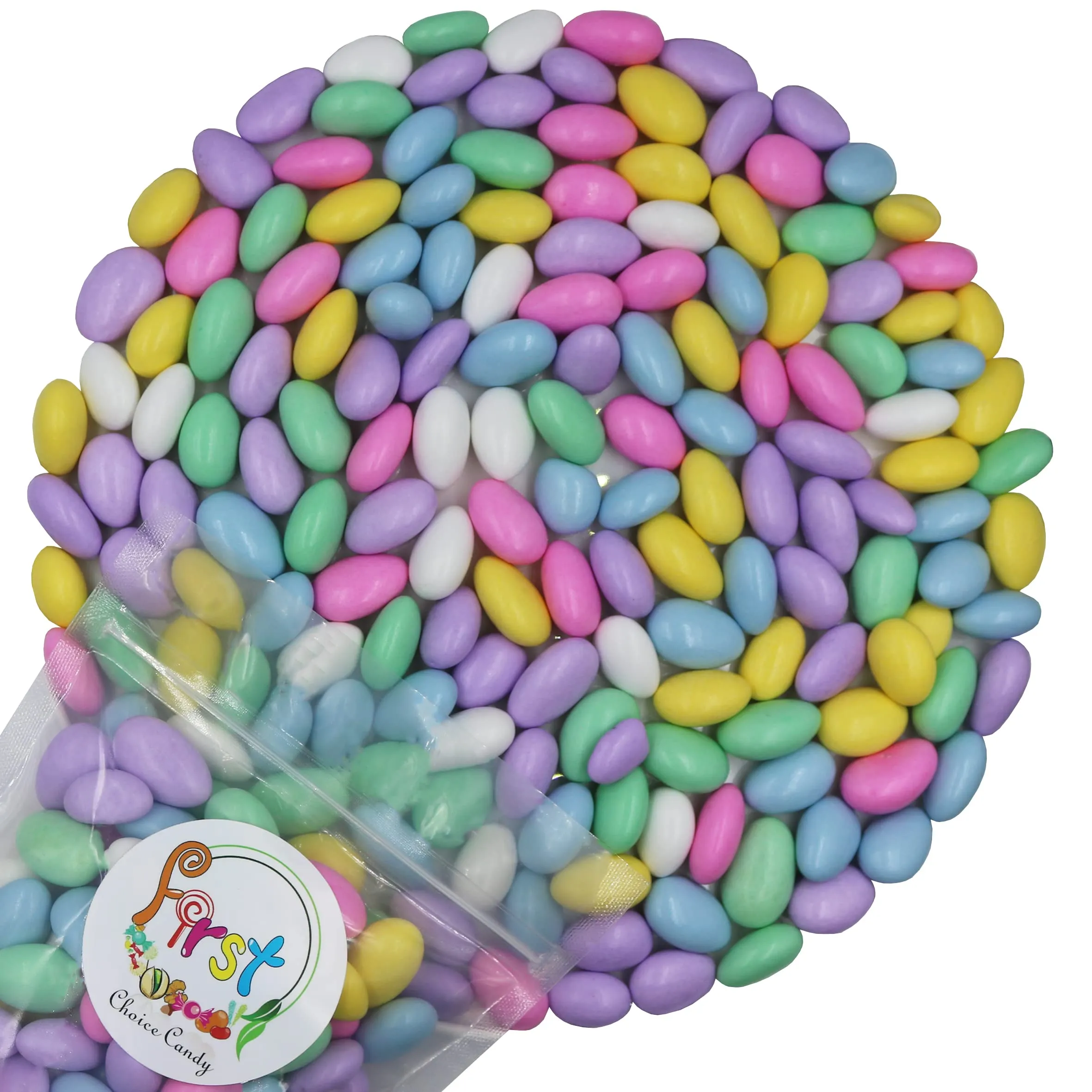 Jordan Almonds (1 Pound, Assorted Pastel Colors)