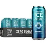 Sparkling Ice +Caffeine Sparkling Water, Zero Sugar - 12 x 16 fl oz (473 ml)