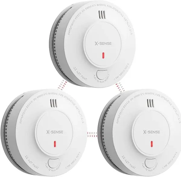 X-Sense SD19-W Wireless Interconnected Smoke Detector  3 Pack