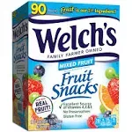 Welch's Fruit Snacks, Mixed Fruit - 90 pack, 0.8 oz pouches