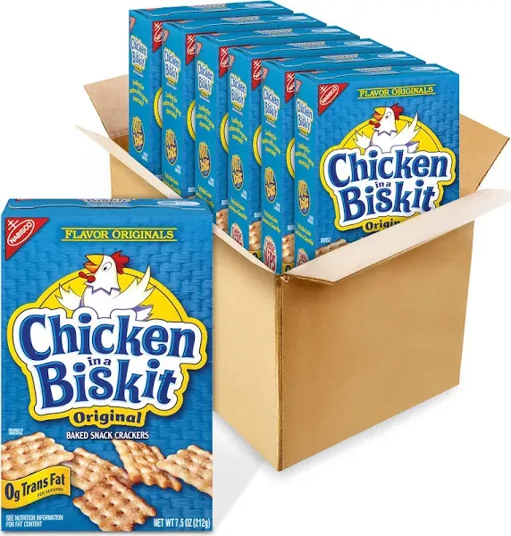 Chicken in A Biskit Baked Snack Crackers, Original, Family Size 12 oz