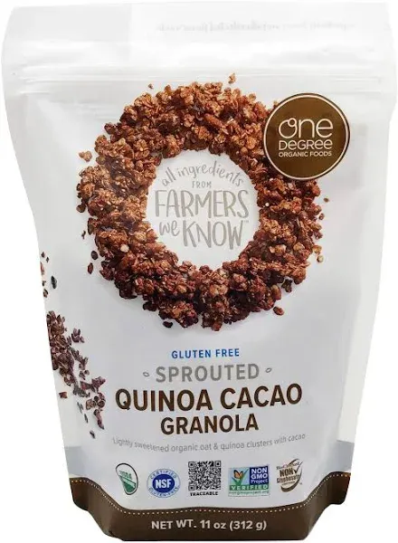 One Degree Organic Foods Sprouted Quinoa Cacao Granola