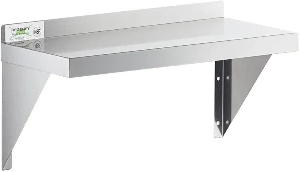 12" X 30" Stainless Steel Wall Shelf | NSF Certified Metal Shelving