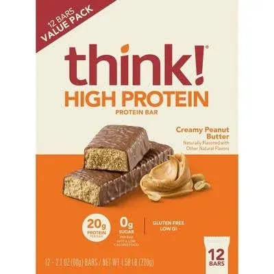 Think! Creamy Peanut Butter High Protein Bars