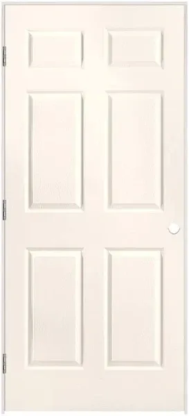 Masonite 80 in. 1.375 in. Primed 6-Panel Hollow Core Composite Slab Interior Door