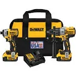 Dewalt 20V MAX Cordless Brushless XR Hammerdrill Impact Driver Combo Kit DCK299