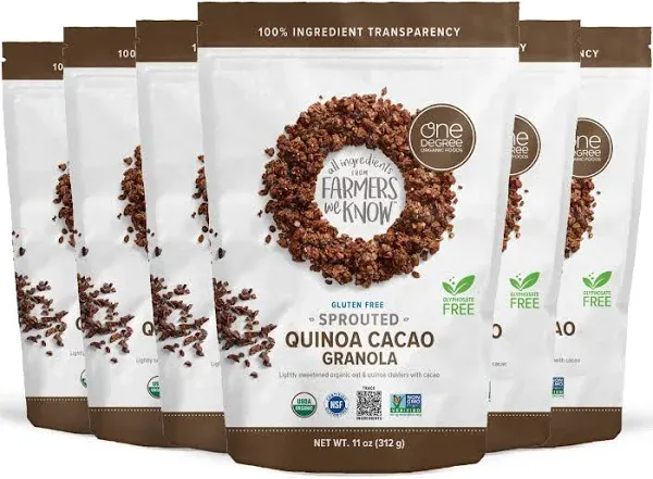 One Degree Organic Foods Sprouted Quinoa Cacao Granola