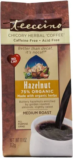 Teeccino Hazelnut Chicory Herbal Coffee, 11 oz.