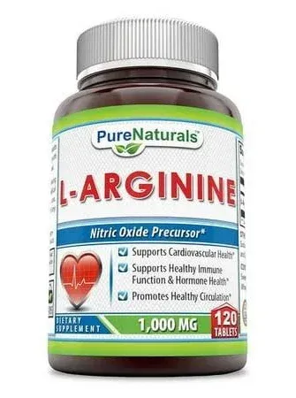 3 Pack - Best Naturals L-Arginine 1000 mg 120 Tablets - Pharmaceutical Grade L Arginine Supplement Promotes Nitric Oxide Synthesis (Total 360 Tablets)