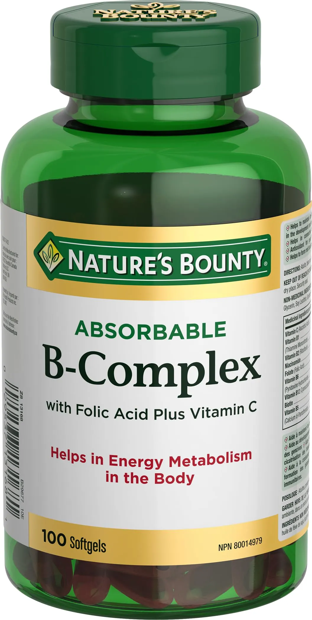 Nature's Bounty, Super B-Complex with Folic Acid Plus Vitamin C, 150 Coated Tablets