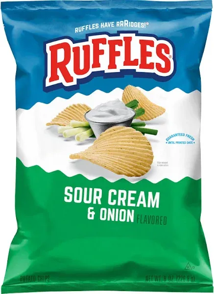 Ruffles Potato Chips Sour Cream Onion