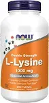 Now L-Lysine 1000 mg Double Strength,250 Tablets