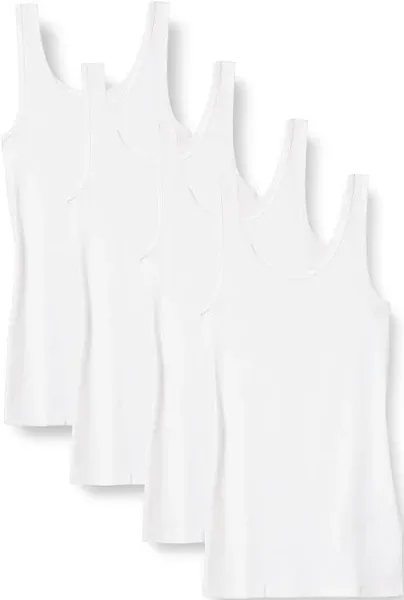 Comfneat Women's 4-Pack Slim-Fit Basic Tanks Cotton Casual Comfy Top Underwear Vests