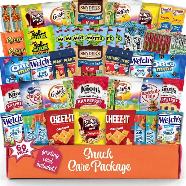 Snack box care package Candy Holloween Variety Pack 0.8 Ounce (Pack of 60) 