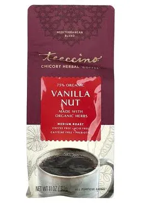 Teeccino All Purpose Grind Vanilla Nut Medium Roast Chicory Herbal Coffee 312 g