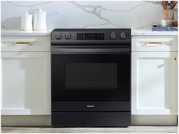 Samsung 6.3 Cu. ft. Slide-In Electric Range with Air Fry, Stainless Steel - NE63T8511SS