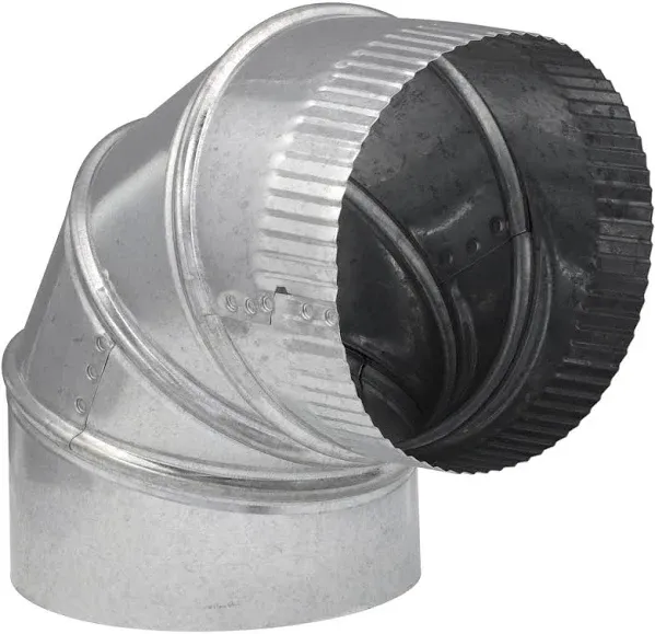 Imperial 6" Galvanized 90 Degree Furnace Elbow 