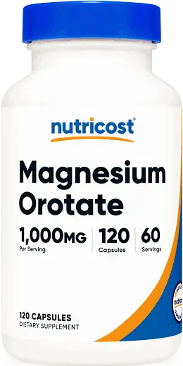 Nutricost Magnesium Orotate 1000mg, 120 Capsules - Non-GMO &amp; Gluten Free