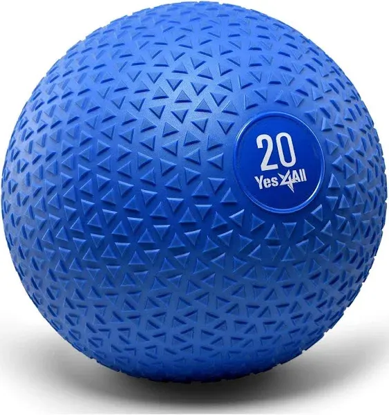 Yes4All Slam Ball, 10-40Lb Medicine Ball, Durable PVC Sand Filled Workout Dynami