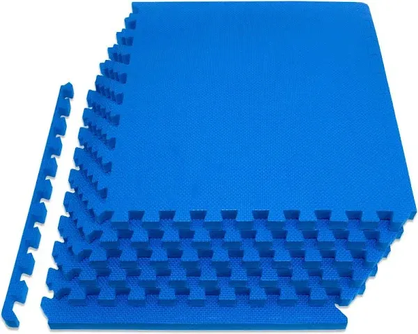 ProsourceFit Exercise Puzzle Mat 3/4" - Blue