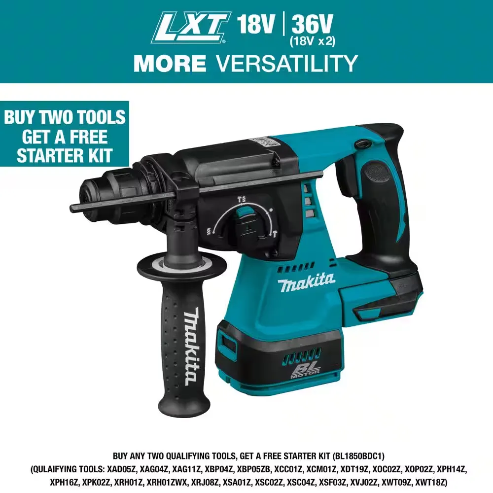 Makita XRH01Z 18V LXT Li‑Ion Brushless Cordless SDS‑PLUS Rotary Hammer, New