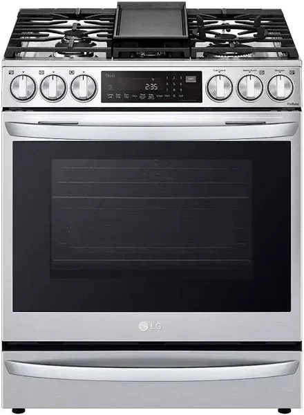 LG Smart ProBake InstaView Gas Slide-In Range with Air Fry