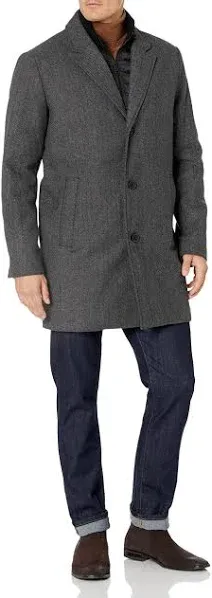 Dockers Men's Henry Wool Blend Top Coat