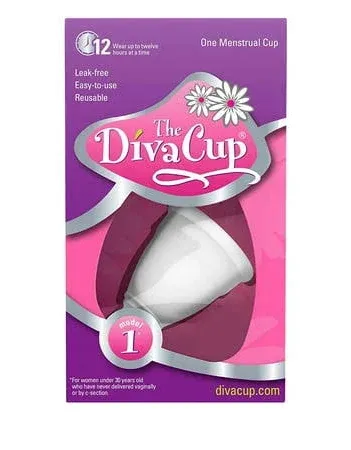 Divacup *(Model 1) Pre-Childbirth Menstrual Cup 12 Hr Wear